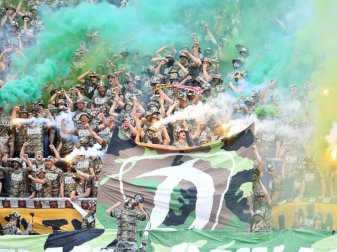 Nach den Ausschreitungen der Anhänger von Dynamo Dresden ergreift der Verein drastische Maßnahmen. Foto: Uwe Anspach Nach den Ausschreitungen der Anhänger von Dynamo Dresden ergreift der Verein drastische Maßnahmen. Foto: Uwe Anspach