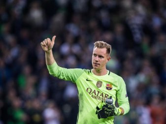 Der neue Vertrag von Barcelonas Torwart Marc-André ter Stegen enthält eine Millionen-Ausstiegsklausel. Foto: Maja Hitij