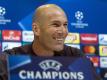 Madrids Trainer Zinédine Zidane sieht gegen Juventus Turin keinen klaren Favoriten. Foto: Paul White