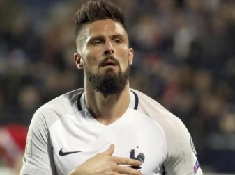 Olivier Giroud schoß drei Tore für Frankreich. Foto: Olivier Matthys Olivier Giroud schoß drei Tore für Frankreich. Foto: Olivier Matthys
