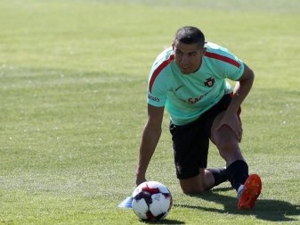 Cristiano Ronaldo beim Training der portugiesischen Nationalmannschaft. Foto: Pedro Fiuza Cristiano Ronaldo beim Training der portugiesischen Nationalmannschaft. Foto: Pedro Fiuza