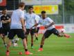 Die Nationalspieler der deutschen U21-Mannschaft beim Training. Foto: Andreas Arnold