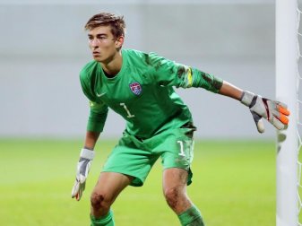 Torwart Jonathan Klinsmann absolviert ein Probetraining bei Hertha BSC. Foto: Herbert Rudel Torwart Jonathan Klinsmann absolviert ein Probetraining bei Hertha BSC. Foto: Herbert Rudel