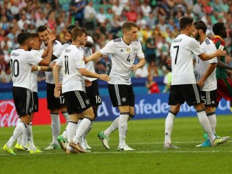Deutschland schlägt Kamerun im letzten Gruppenspiel mit 3:1. Foto: Christian Charisius