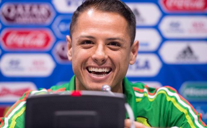 Mexikos Rekordtorschütze Javier 'Chicharito' Hernandez hat Vertrauen in sich und seine Teamkollegen. Foto: Marius Becker