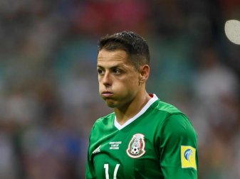 Javier «Chicharito» Hernandez spielt mit Mexiko gegen Portugal um Platz drei beim Confed Cup. Foto: Marius Becker Javier «Chicharito» Hernandez spielt mit Mexiko gegen Portugal um Platz drei beim Confed Cup. Foto: Marius Becker