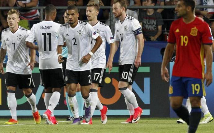 Die deutschen Nationalspieler der U21 haben sich im Finale der EM gegen Spanien durchgesetzt. Foto: Czarek Sokolowski