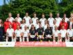 Die deutsche Frauen-Fußball-Nationalmannschaft Anfang Juli bei einem Fototermin. Foto: Uwe Anspach