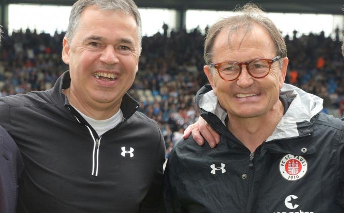 Rettig und Lienen (v.l.) versprechen sich einen Mehrwert