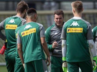 Gladbachs Trainer Dieter Hecking setzt auf junge Spieler. Foto: Federico Gambarini Gladbachs Trainer Dieter Hecking setzt auf junge Spieler. Foto: Federico Gambarini