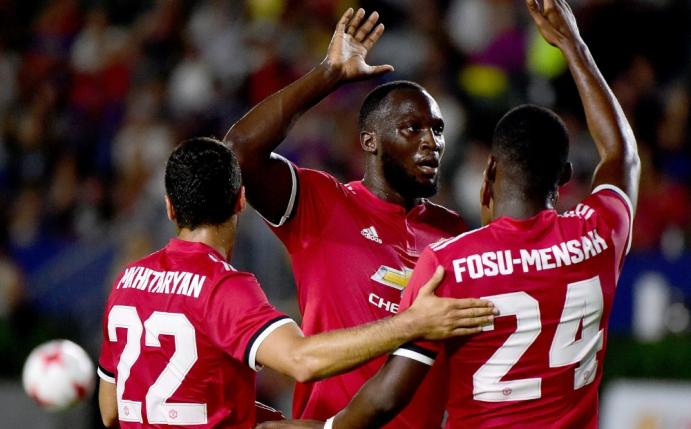 Lukaku feiert seinen ersten Treffer im United-Dress