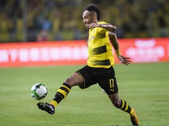 Von den Qualitäten des Dortmunder Torjägers Aubameyang ist auch der ehemalige BVB-Trainer Ottmar Hitzfeld überzeugt. Foto: Marcio Rodrigo Machado Von den Qualitäten des Dortmunder Torjägers Aubameyang ist auch der ehemalige BVB-Trainer Ottmar Hitzfeld überzeugt. Foto: Marcio Rodrigo Machado