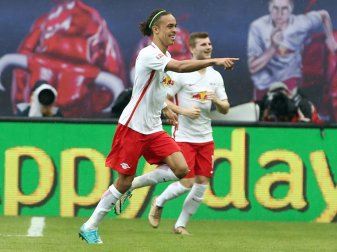 Yussuf Poulsen (vorne) gehörte zu den Torschützen Yussuf Poulsen (vorne) gehörte zu den Torschützen