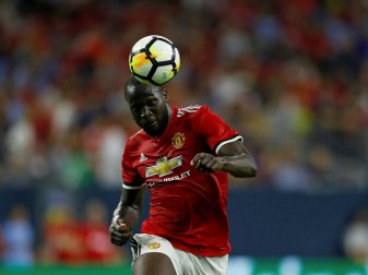 United-Neuzugang Romelu Lukaku traf im Derby gegen City United-Neuzugang Romelu Lukaku traf im Derby gegen City