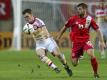 Andrew Robertson (l) in Aktion für die schottische Nationalmannschaft gegen Gibraltar bei der EM-Qualifikation. Foto: Luis Forra