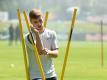 Leipzigs Stürmer Timo Werner hat sich leicht verletzt. Foto: Andreas Gebert