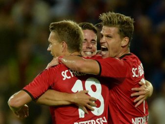 Die Freiburger haben das Hinspiel in der Europa-League-Qualifikation mit 1:0 gewonnen. Foto: Patrick Seeger Die Freiburger haben das Hinspiel in der Europa-League-Qualifikation mit 1:0 gewonnen. Foto: Patrick Seeger