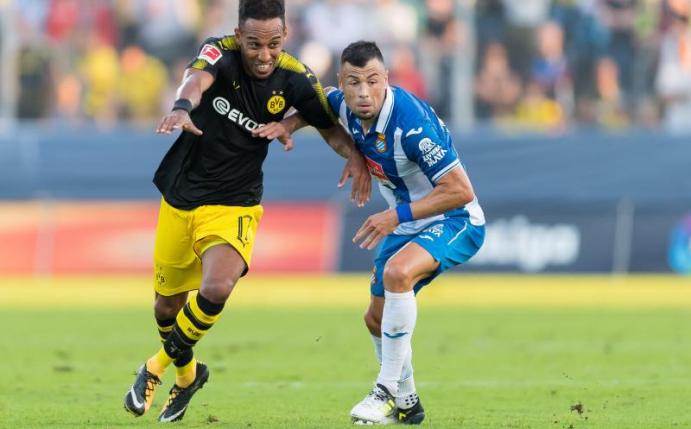 Pierre-Emerick Aubameyang konnte sich im entscheidenden Moment nicht durchsetzen. Foto: Guido Kirchner