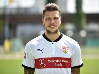 Daniel Ginczek brachte den VfB Stuttgart im Test gegen Sevilla in Führung. Foto: Weber Daniel Ginczek brachte den VfB Stuttgart im Test gegen Sevilla in Führung. Foto: Weber
