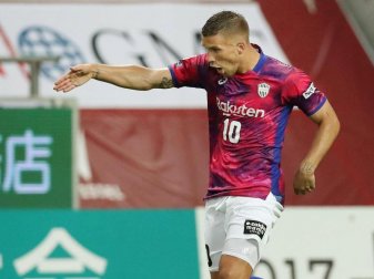 Lukas Podolski verlor erneut mit Vissel Kobe. Foto: kyodo Lukas Podolski verlor erneut mit Vissel Kobe. Foto: kyodo