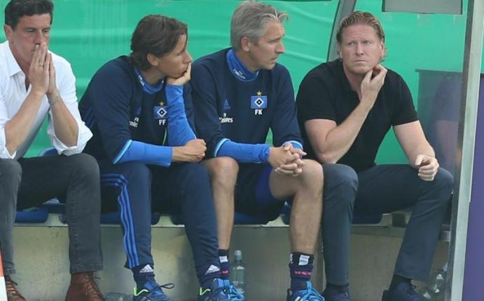 Das Team von Markus Gisdol verlor in der ersten Pokalrunde bei Drittligist Osnabrück 1:3. Foto: Friso Gentsch