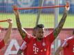 Jerome Boateng trainiert mit dem Team auf dem Trainingsgelände an der Säbener Straße in München. Foto: Matthias Balk