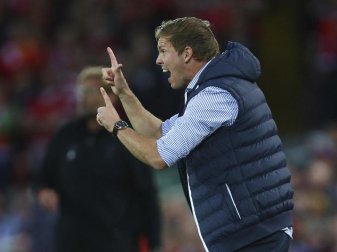 Trainer Julian Nagelsmann kassierte mit Hoffenheim eine lehrreiche Niederlage. Foto: Dave Thompson Trainer Julian Nagelsmann kassierte mit Hoffenheim eine lehrreiche Niederlage. Foto: Dave Thompson