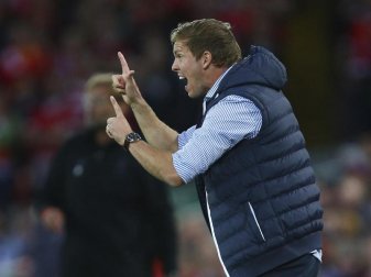 Ist mit der Berichterstattung nach dem Spiel beim FC Liverpool nicht einverstanden: 1899-Coach Julian Nagelsmann. Foto: Dave Thompson