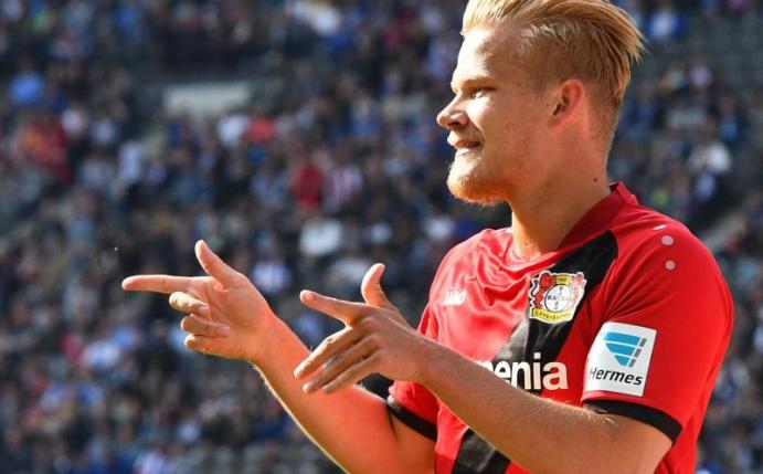 Wird Bayer Leverkusen einige Wochen fehlen: Joel Pohjanpalo. Foto: Soeren Stache