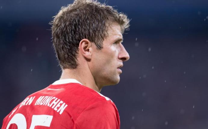Gefrustet: Weltmeister Thomas Müller von Bayern München. Foto: Sven Hoppe
