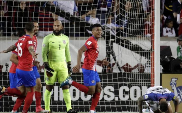 Costa Ricas Marcos Ureña erzielte beide Tore gegen die USA. Foto: Julio Cortez