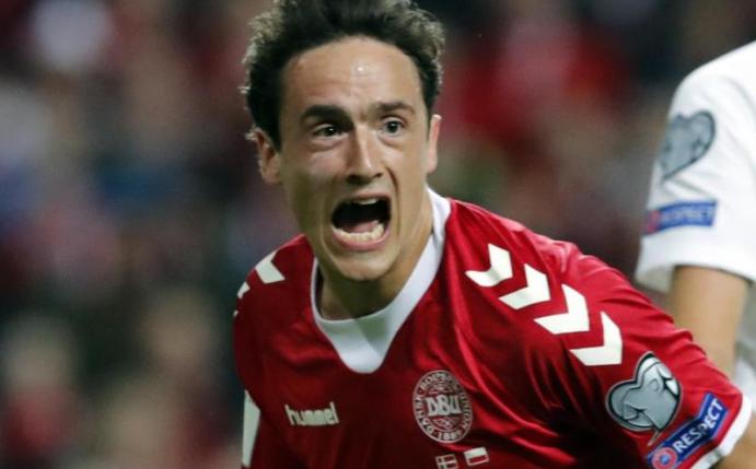Thomas Delaney hat für Dänemark auch gegen Armenien getroffen, gleich drei Mal. Foto: Jens Dresling