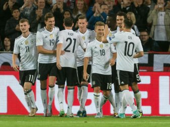 Die deutschen Nationalspieler haben Norwegen sehr klar mit 6:0 besiegt. Foto: Daniel Maurer Die deutschen Nationalspieler haben Norwegen sehr klar mit 6:0 besiegt. Foto: Daniel Maurer