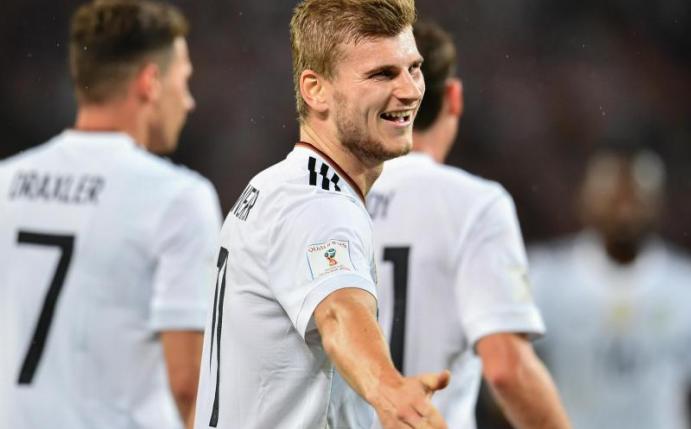 Timo Werner traf an alter Wirkungsstätte in Stuttgart mit Fuß und Kopf und zeigte auch sonst ein überragendes Spiel. Foto: Uwe Anspach