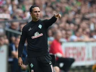 Bremens Trainer Alexander Nouri kann die Kritik von Claudio Pizarro nicht verstehen. Foto: Carmen Jaspersen Bremens Trainer Alexander Nouri kann die Kritik von Claudio Pizarro nicht verstehen. Foto: Carmen Jaspersen