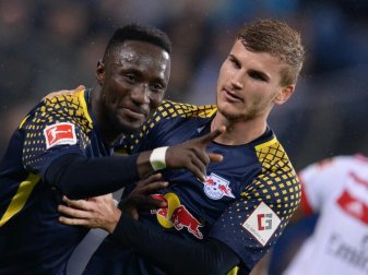 Naby Keita (l) und Timo Werner erzielten die beiden Tore für RB Leipzig. Foto: Daniel Reinhardt Naby Keita (l) und Timo Werner erzielten die beiden Tore für RB Leipzig. Foto: Daniel Reinhardt