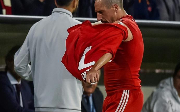 Franck Ribéry bei seiner Auswechslung gegen Anderlecht