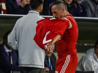 Franck Ribéry bei seiner Auswechslung gegen Anderlecht Franck Ribéry bei seiner Auswechslung gegen Anderlecht