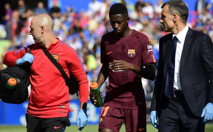 Ousmane Dembélé musste verletzt den Platz verlassen