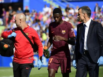 Ousmane Dembélé musste verletzt den Platz verlassen Ousmane Dembélé musste verletzt den Platz verlassen