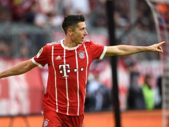Robert Lewandowski schnürte einen Doppelpack. Foto: Andreas Gebert Robert Lewandowski schnürte einen Doppelpack. Foto: Andreas Gebert