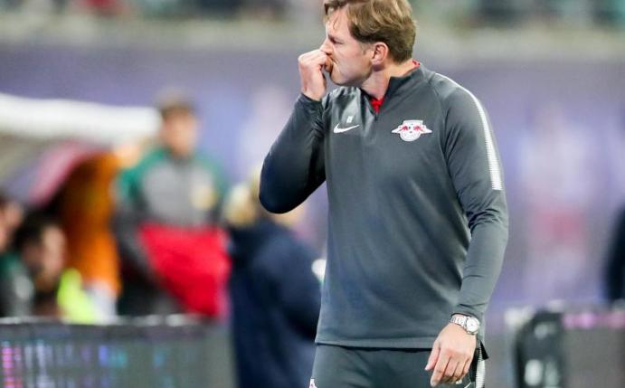 Leipzig-Trainer Ralph Hasenhüttl haderte mit dem 2:2. Foto: Jan Woitas