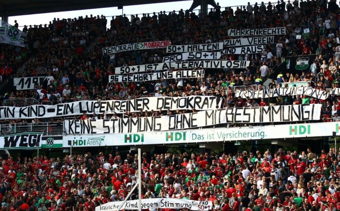 Fanprotest gegen Martin Kind in Hannover