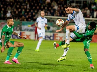 Auch Hoffenheims Mark Uth konnte sich gegen Rasgrads Abwehr zu selten in Szene setzen. Foto: Catalin Soare Auch Hoffenheims Mark Uth konnte sich gegen Rasgrads Abwehr zu selten in Szene setzen. Foto: Catalin Soare
