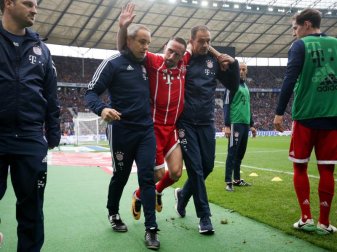 Franck Ribéry wurde gegen Hertha BSC verletzt ausgewechselt. Foto: Michael Kappeler Franck Ribéry wurde gegen Hertha BSC verletzt ausgewechselt. Foto: Michael Kappeler
