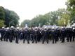 Ein großes Polizeiaufgebot sicherte die Partie zwischen dem HSV und Werder Bremen. Foto: Daniel Reinhardt