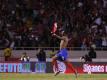 Costa Ricas Kendall Waston jubelt nach seinem Treffer zum 1:1-Ausgleich. Foto: Moises Castillo