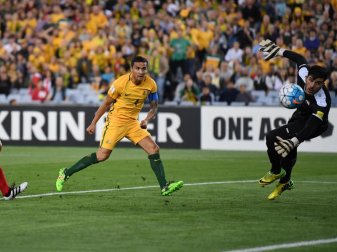 Tim Cahill erzielte beide Treffer für Australien. Foto: David Moir Tim Cahill erzielte beide Treffer für Australien. Foto: David Moir