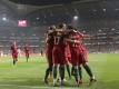 Portugal jubelt über den 2:0-Erfolg gegen die Schweiz. Foto: Armando Franca