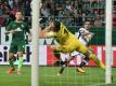 Lars Stindl (r) traf für Gladbach zum 1:0. Foto: Carmen Jaspersen